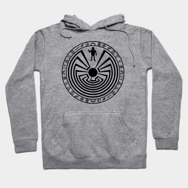 Man in the Maze [black] Hoodie by PeregrinusCreative